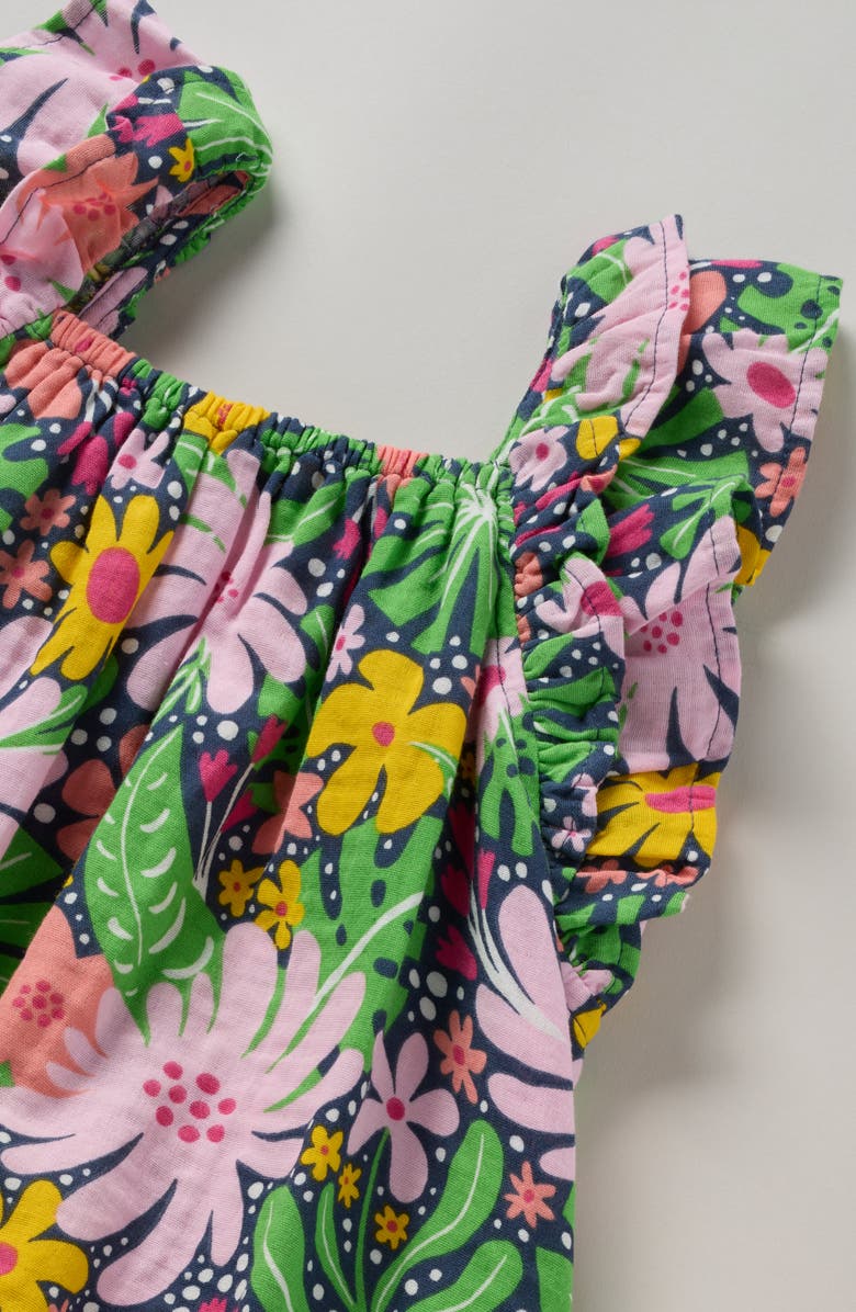Tucker + Tate Kids' Double Ruffle Dress, Alternate, color, Navy Tropical Floral