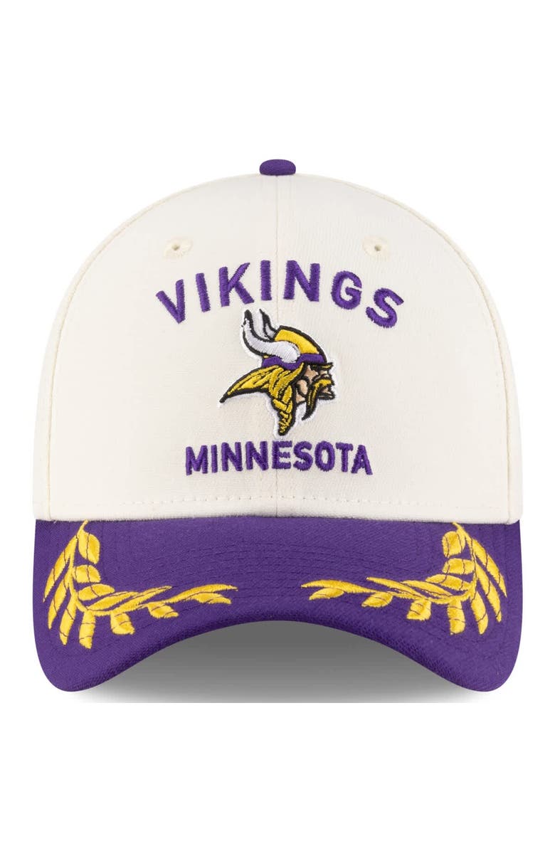 New Era Men's New Era Cream/Purple Minnesota Vikings 2025 NFL Draft 39THIRTY Flex Hat, Alternate, color, Cream