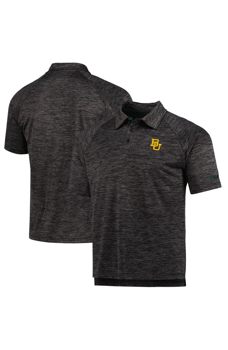 COLOSSEUM Men's Colosseum Heathered Black Baylor Bears Down Swing Polo, Alternate, color,