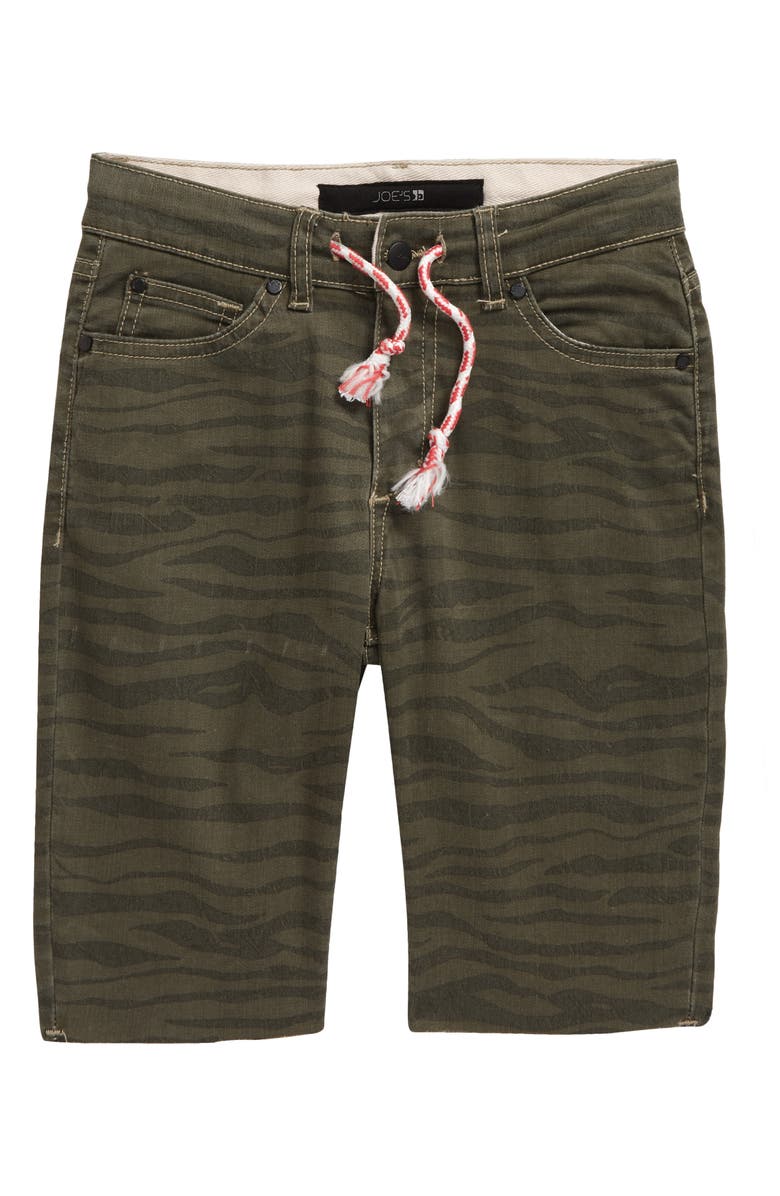 Joe's Kids' Print Raw Hem Shorts, Main, color, 