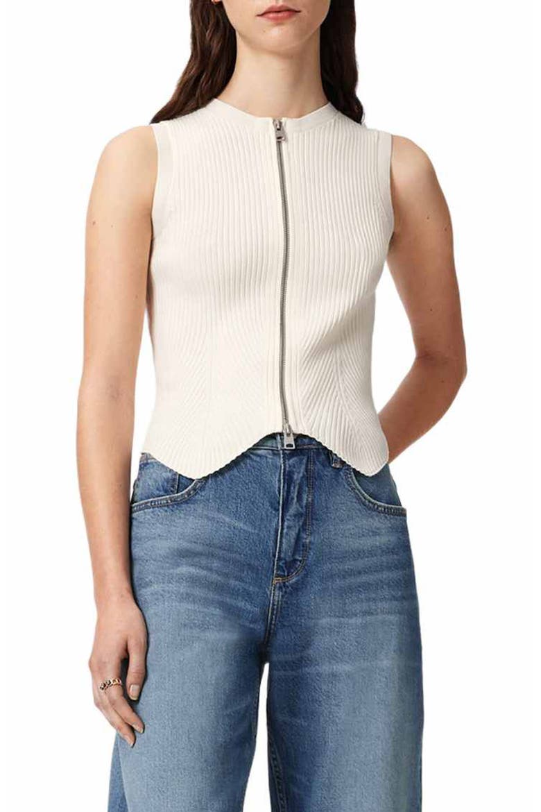 Cruz Rib Knit Sweater Vest, Main, color, CHALK WHITE