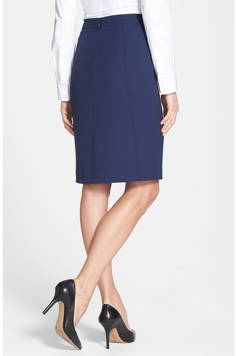 Seamed Pencil Skirt, Alternate, color, NAVY PEACOAT