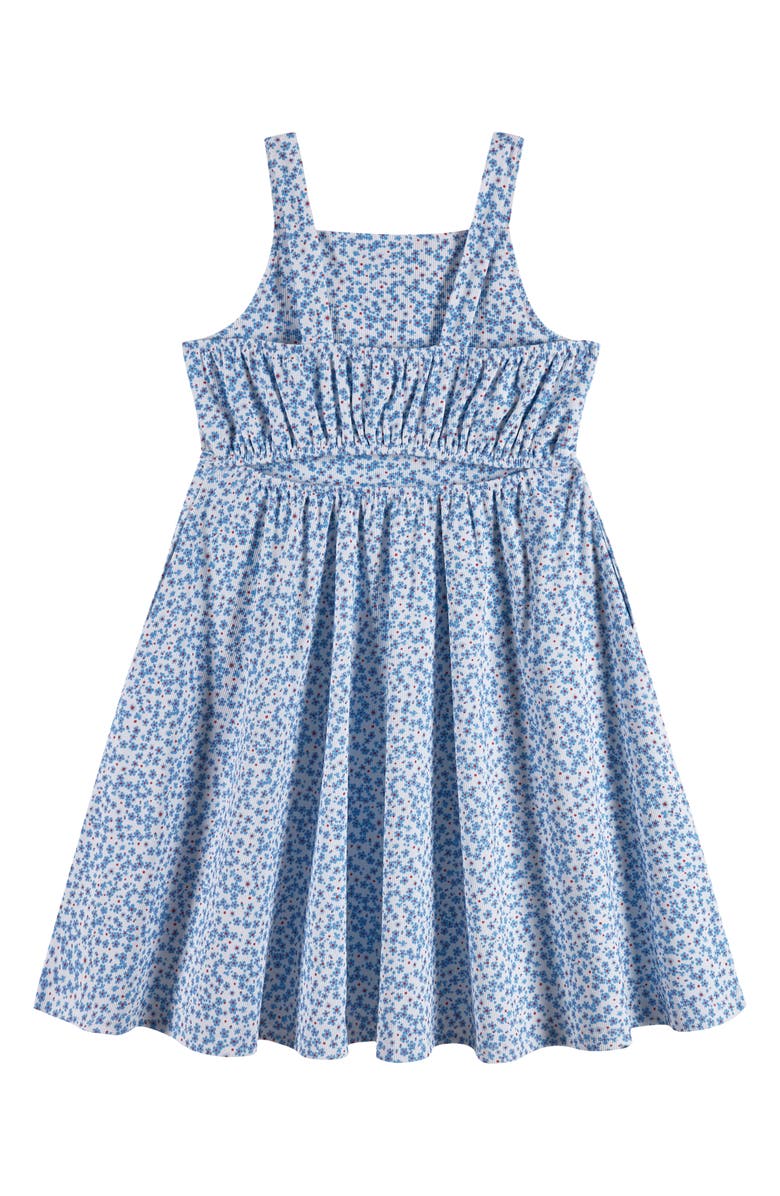Andy & Evan Kids' Coutout Cordroy Dress, Alternate, color, Blue Floral
