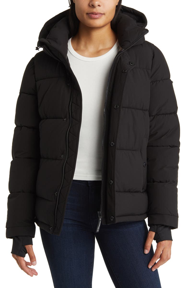 BCBGeneration Water Resistant Hooded Puffer Jacket, Alternate, color,