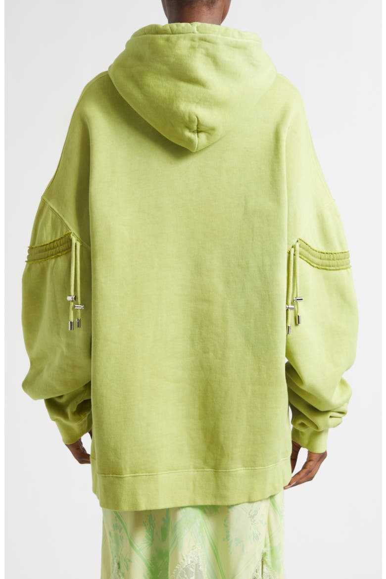 Star Tie Dye Cotton Fleece Hoodie, Alternate, color, OLIVE FLAMES