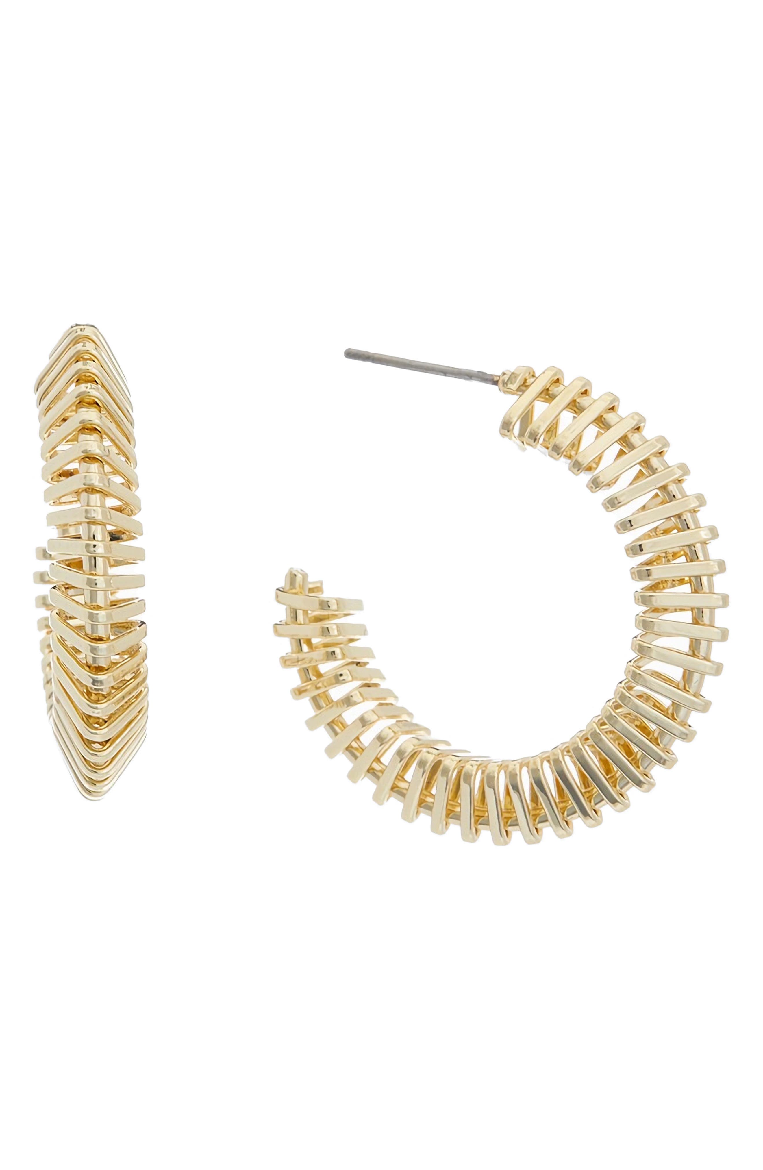 Ribbed Hoop Earrings
