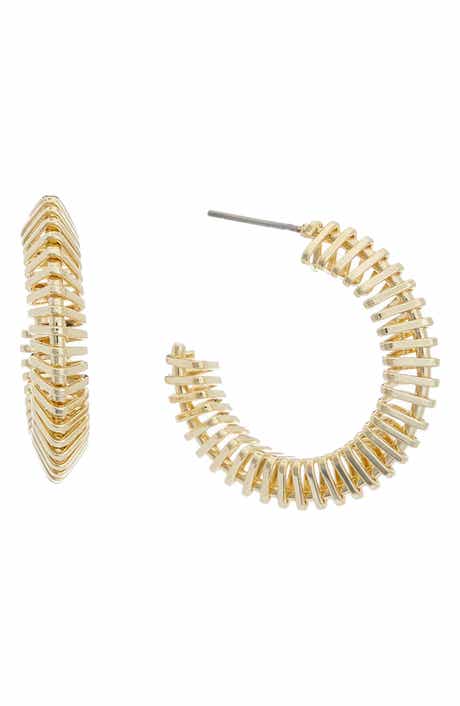 Ribbed Hoop Earrings