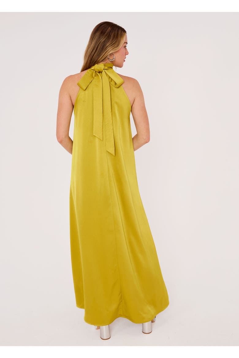 Rory Satin Gown, Alternate, color, Golden Olive
