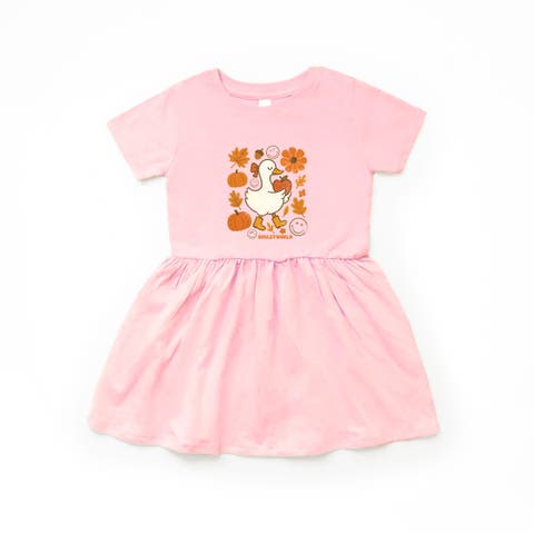 SmileyWorld Goose Autumn Toddler Graphic Dress
