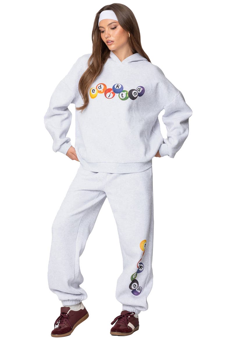 Billiard Oversize Hoodie, Alternate, color, GRAY-MELANGE