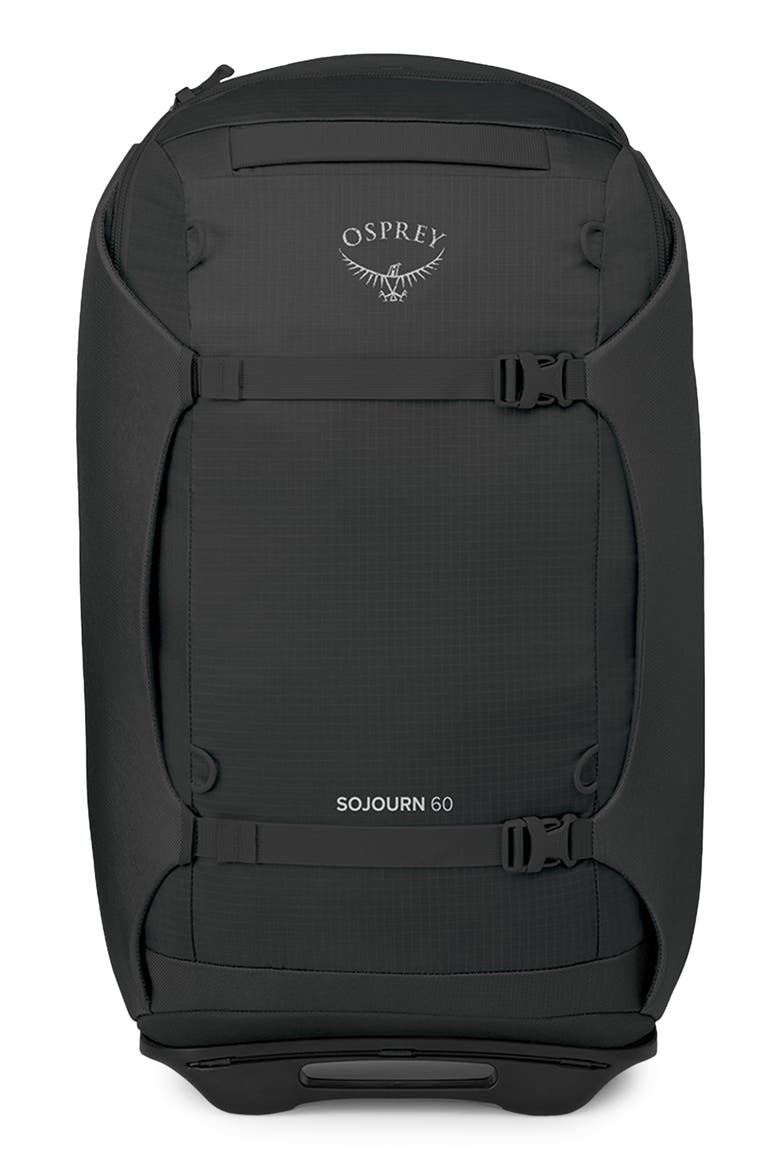 Sojourn 25-Inch 60-Liter Wheeled Recycled Nylon Travel Pack, Alternate, color, BLACK
