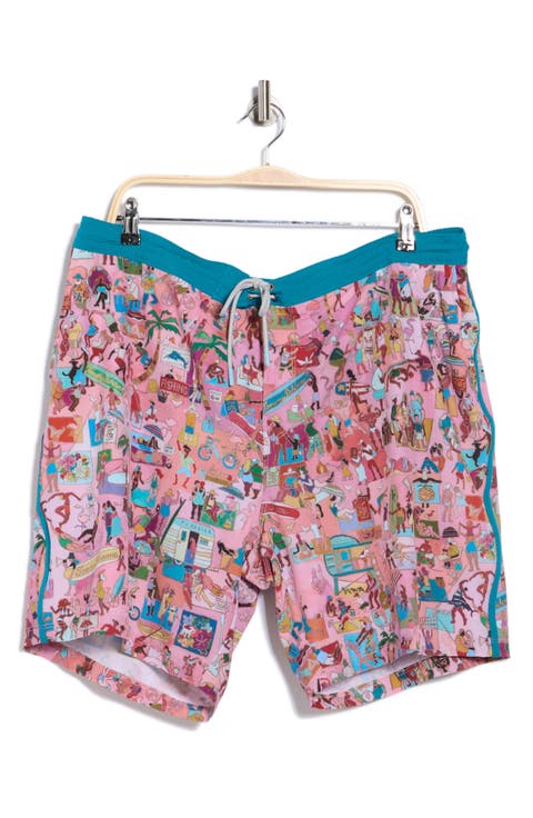 Baja Scenic To Believe It 8-Inch Swim Trunks