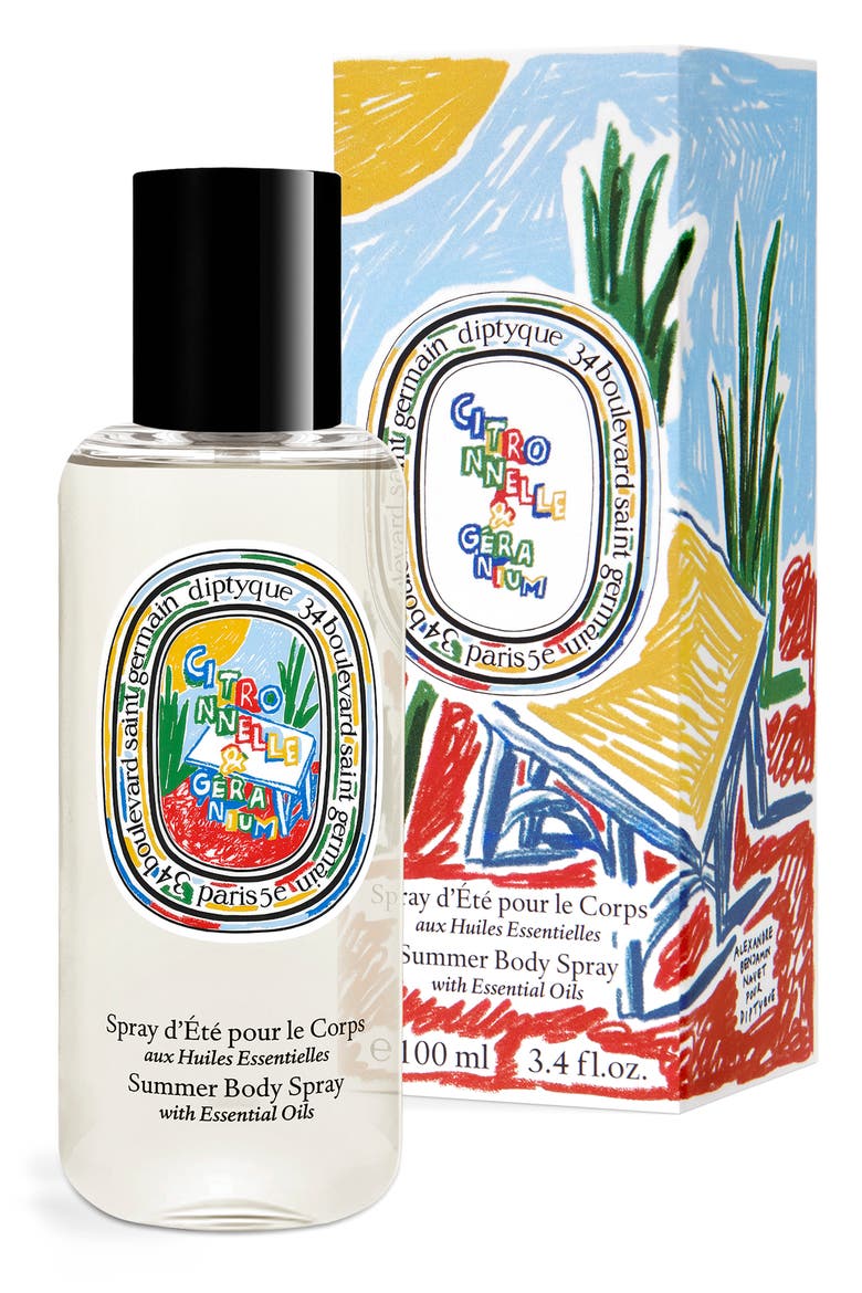 Citronnelle & Geranium Body Spray with Essential Oils, Alternate, color, NO COLOR