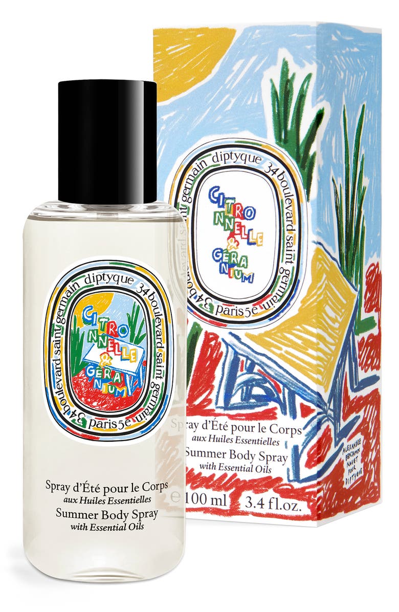Diptyque Citronnelle & Geranium Body Spray with Essential Oils, Alternate, color, 