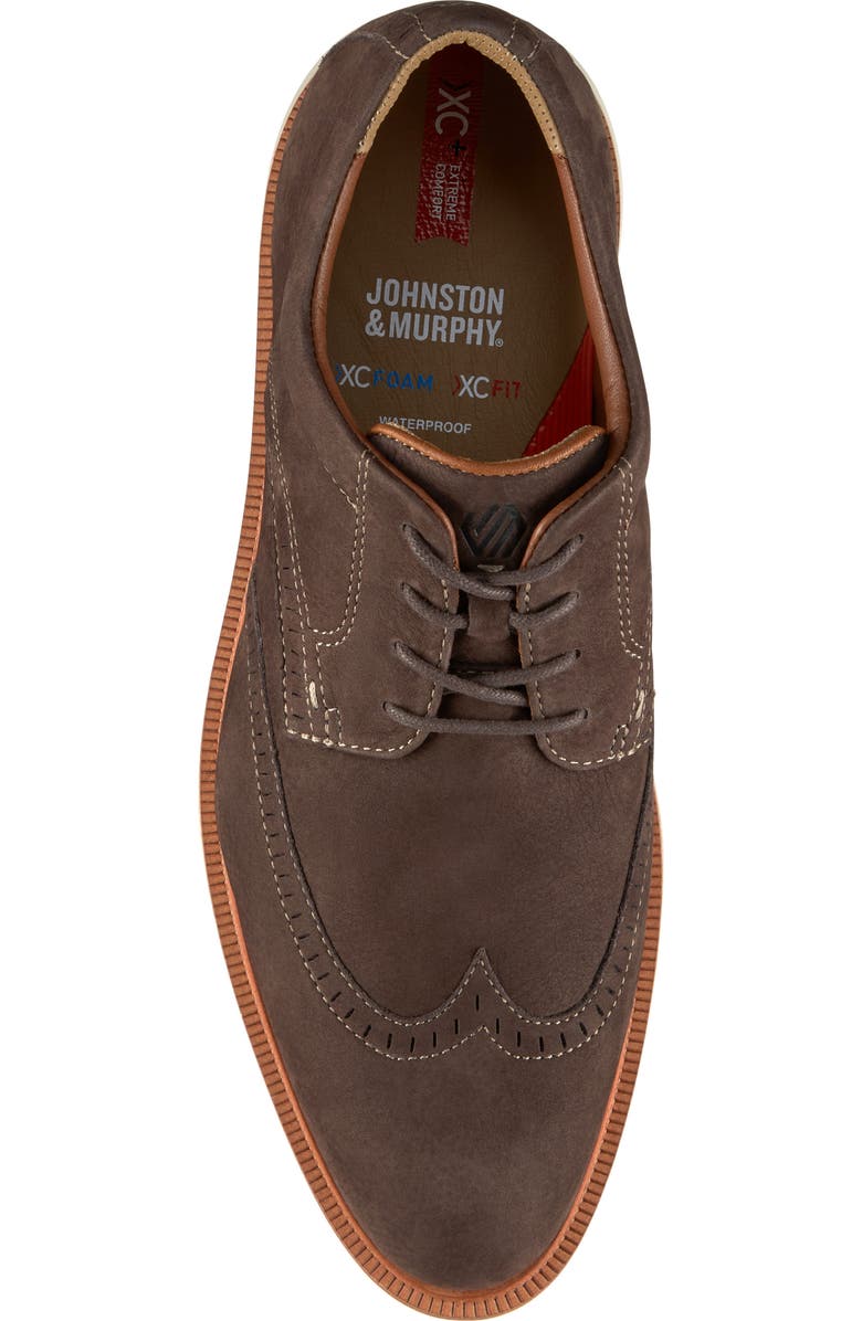 Johnston & Murphy Parker Waterproof Wingtip Derby, Alternate, color, Brown Waterproof Nubuck