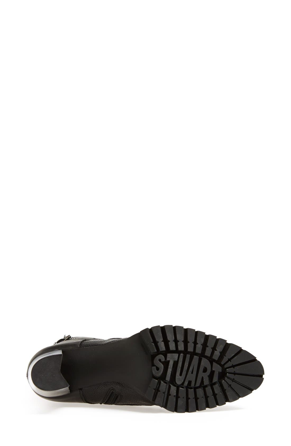 Stuart Weitzman 'Soldier' Lace-Up Military Boot, Alternate, color, 