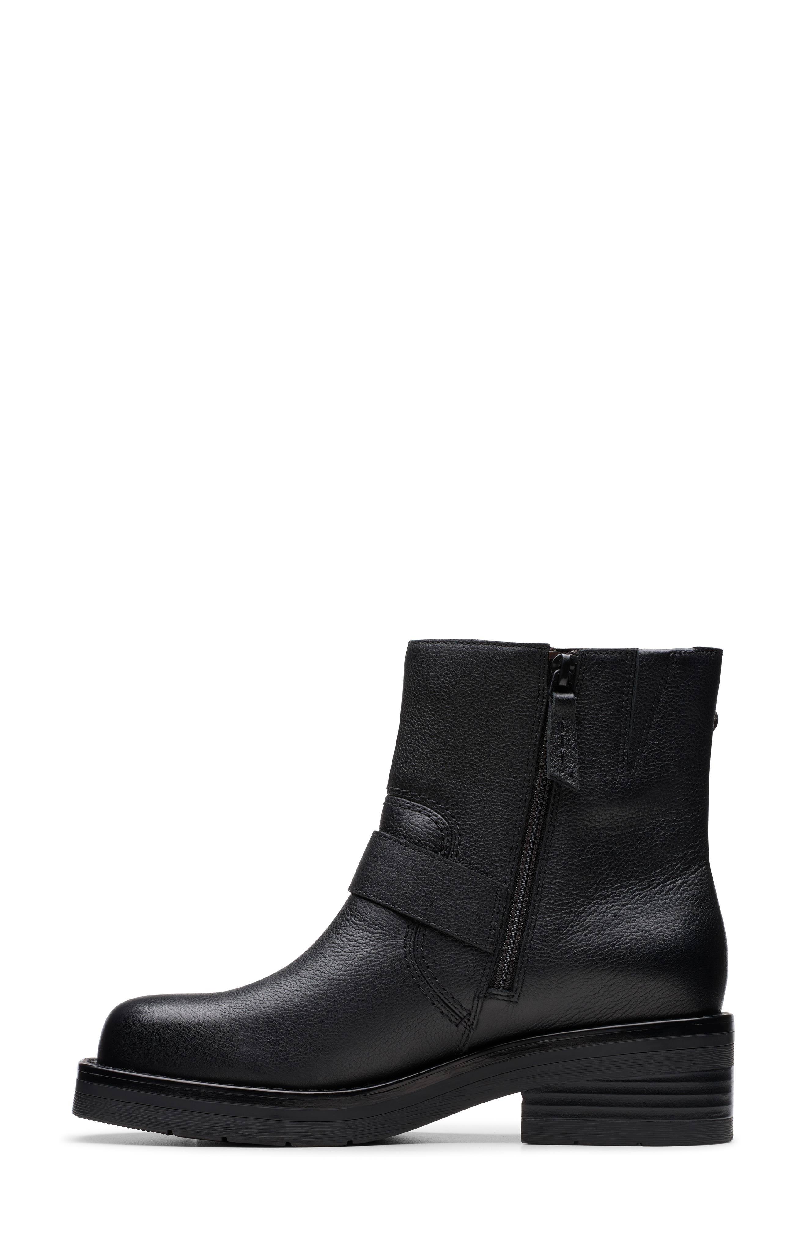 Clarks<sup>®</sup> Rebelle Buckle Boot, Alternate, color, Black Leather
