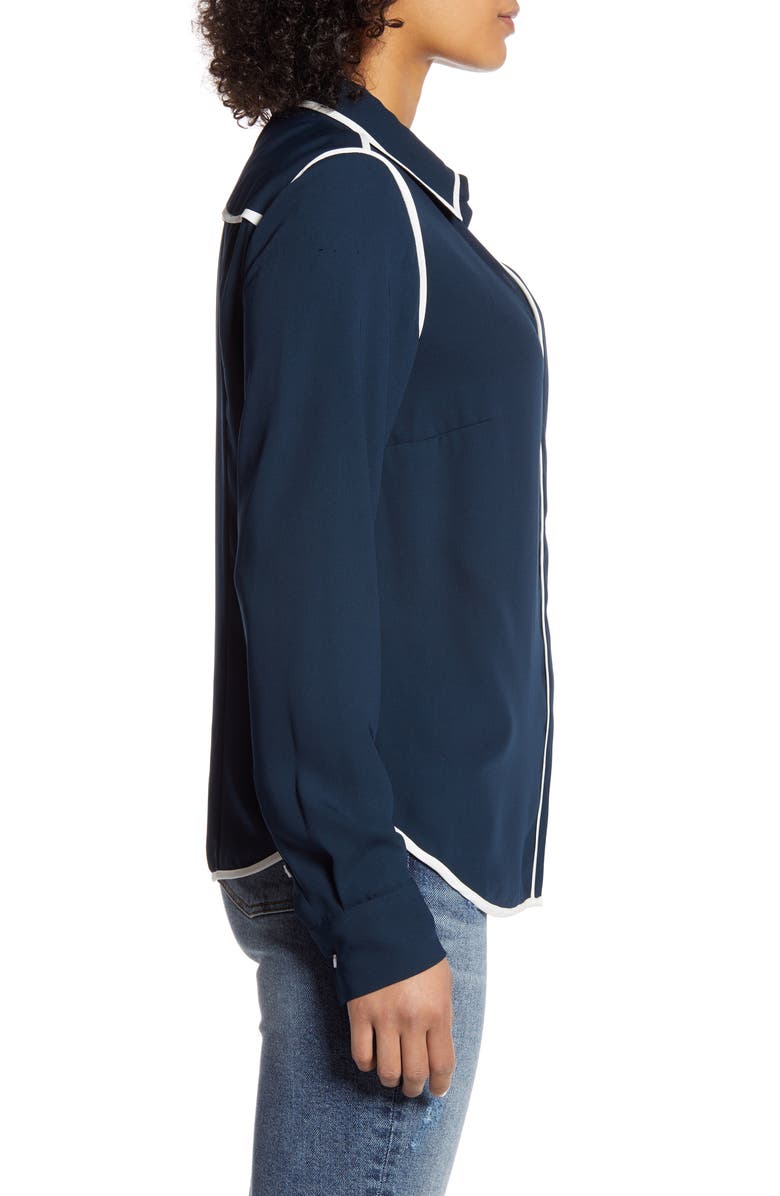 Tommy Hilfiger Contrast Trim Woven Shirt, Alternate, color,