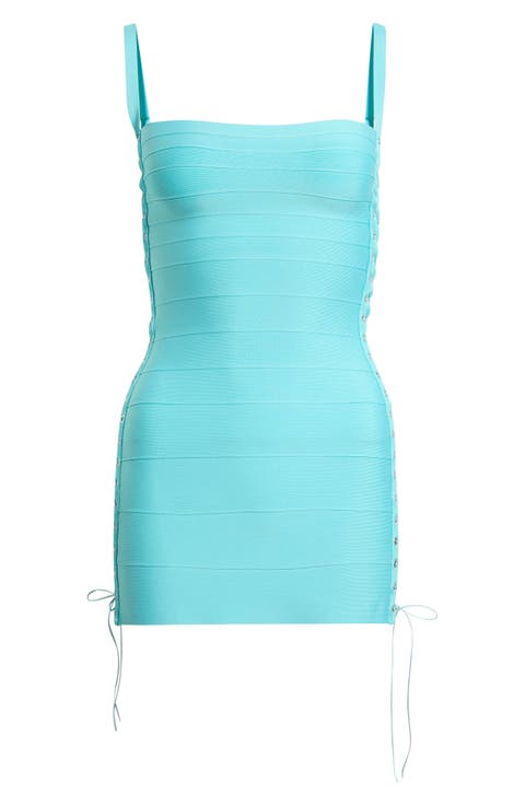 Side Tie Knit Bandage Minidress