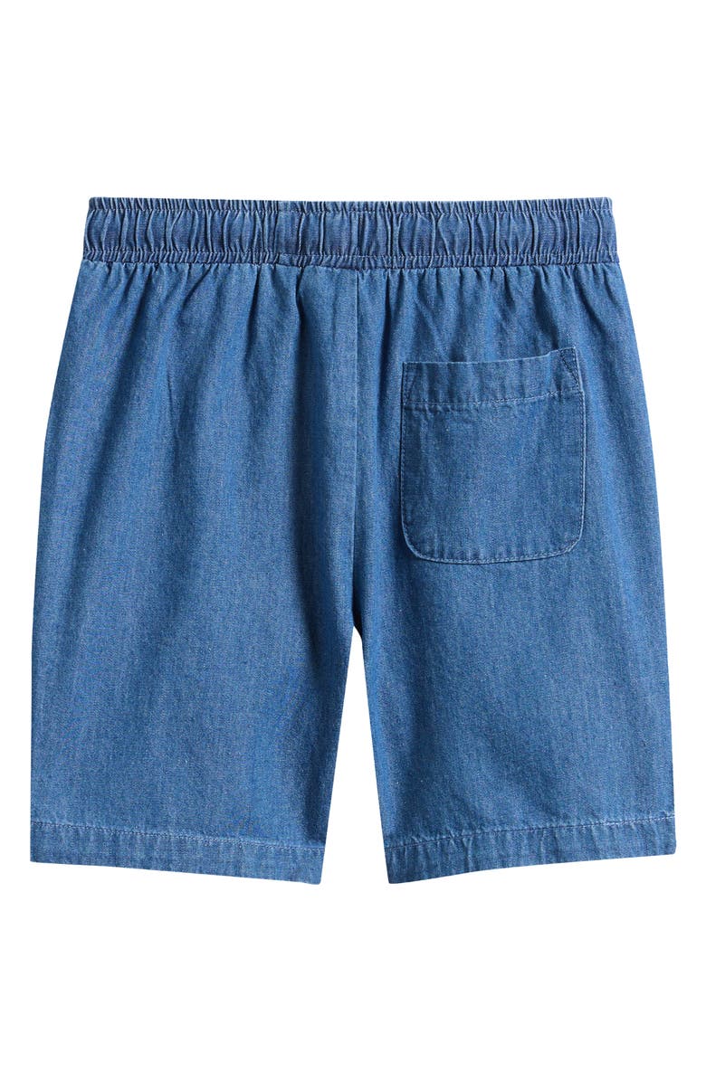 MILES THE LABEL Kids' Cotton Chambray Shorts, Alternate, color, Blue Denim