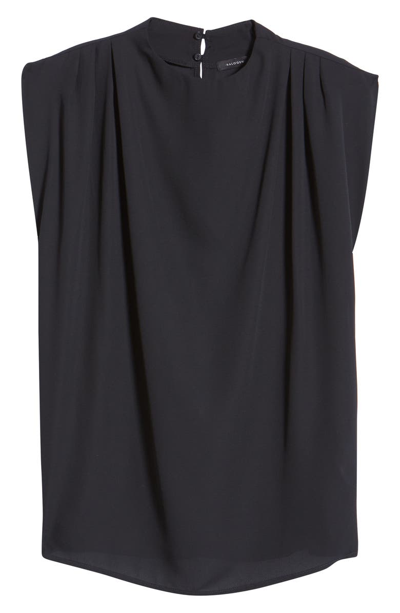 Halogen<sup>®</sup> Pleat Shoulder Blouse, Alternate, color, Black