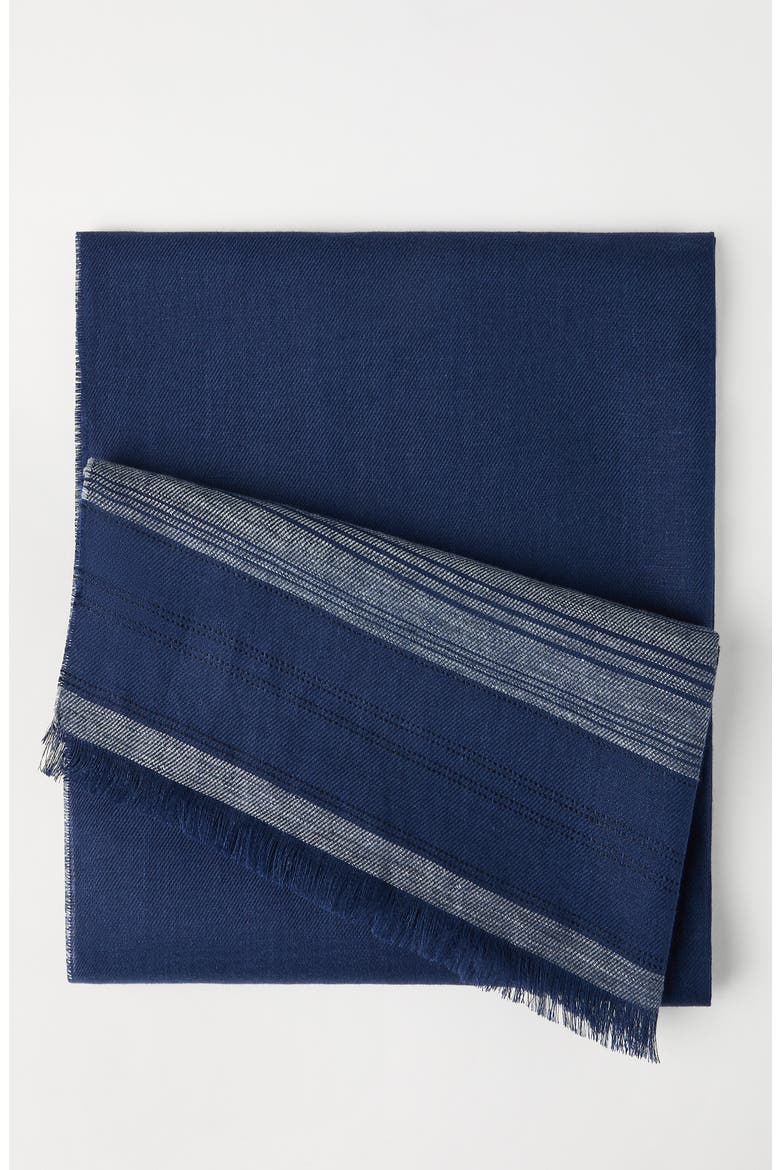 Linen scarf, Alternate, color, Royale Blue