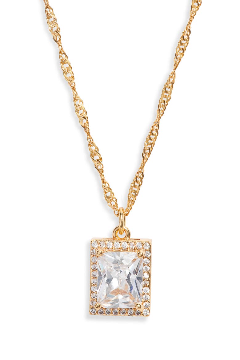 The Vixen Pendant Necklace, Main, color, CLEAR