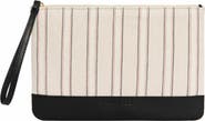 K'ai & Vrosi Defne Calfskin & Handloomed Fabric Clutch