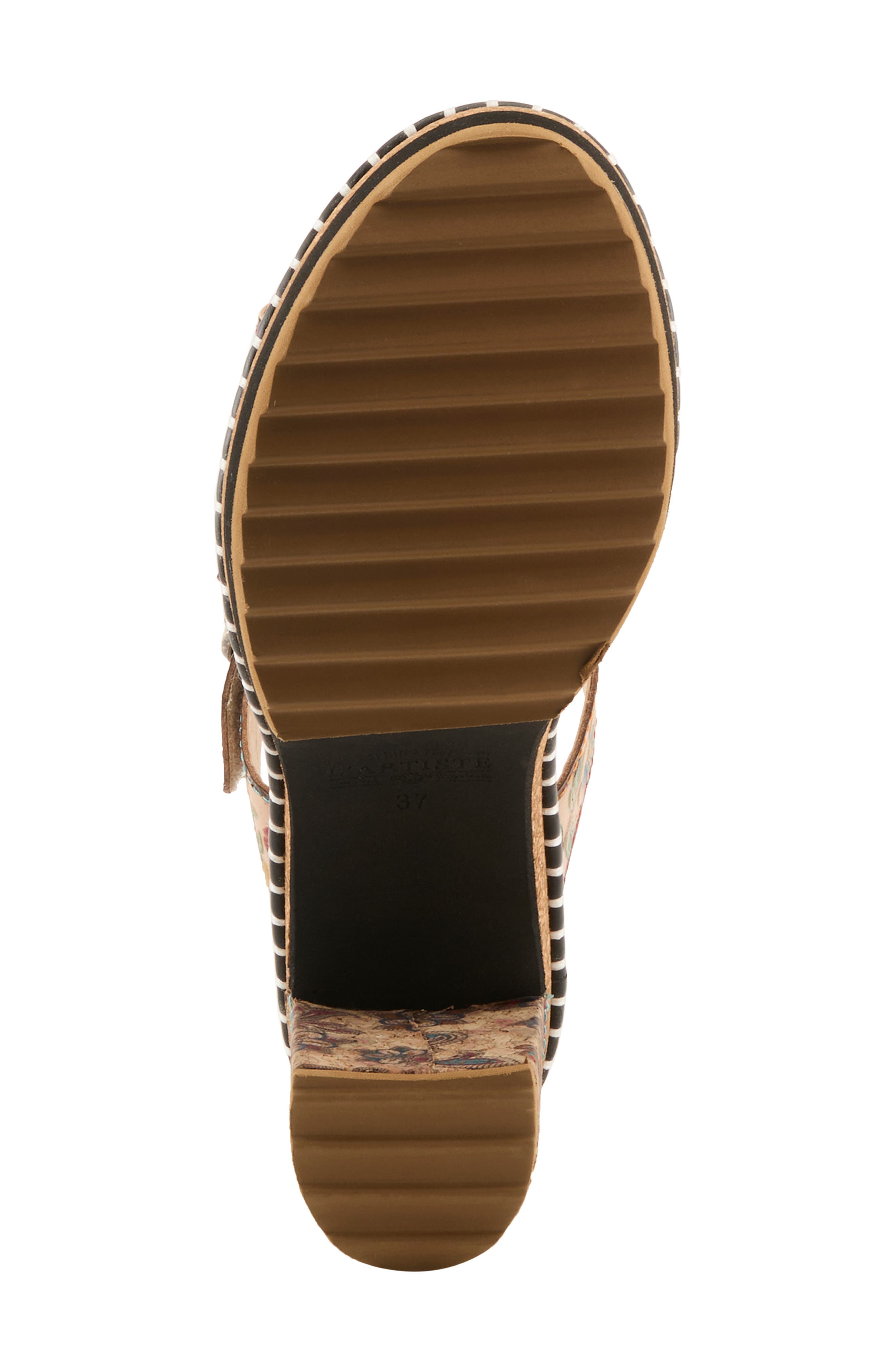 L'Artiste by Spring Step Milemarker Platform Slide Sandal, Alternate, color, Beige Multi