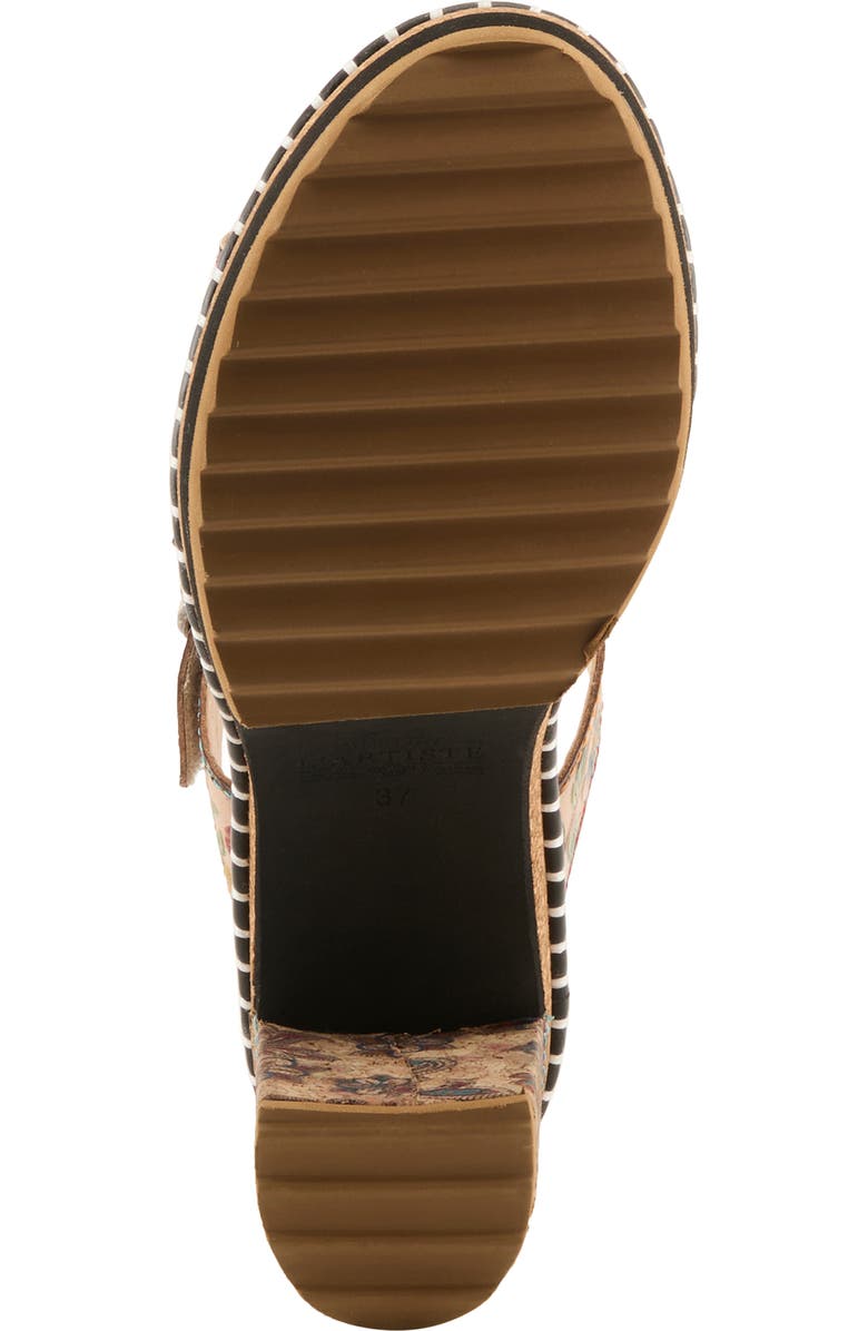 L'Artiste by Spring Step Milemarker Platform Slide Sandal, Alternate, color, Beige Multi