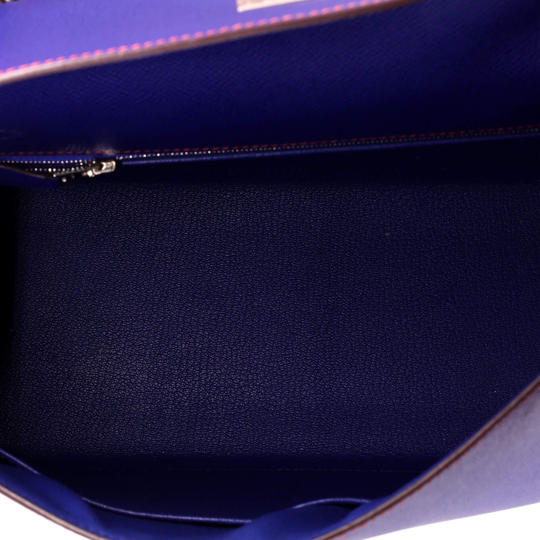 Kelly Handbag Bicolor Epsom with Brushed Palladium Hardware 32, Alternate, color, Blue