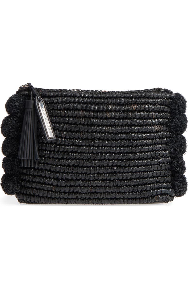 Loeffler Randall Straw Tassel Pouch, Main, color,