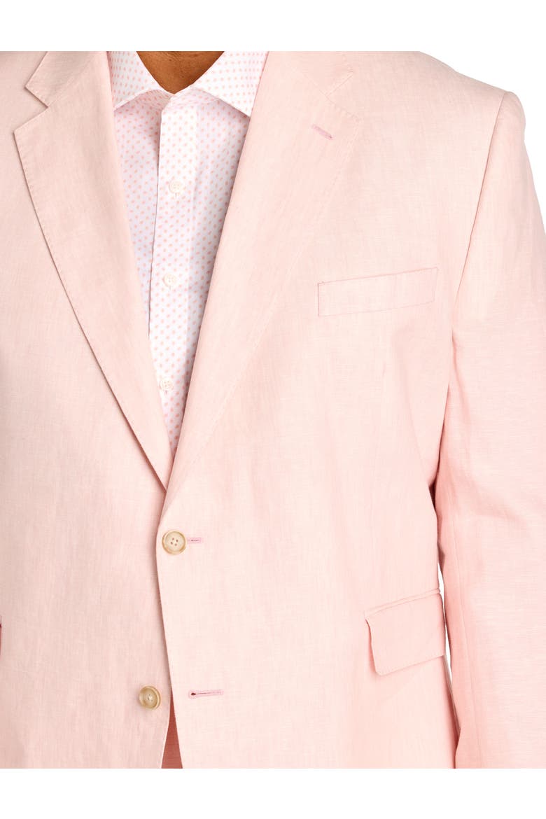 Big & Tall Linen Suit Jacket V2, Alternate, color, PINK