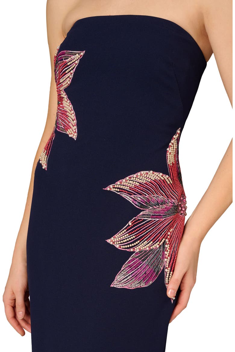aidan mattox beaded trapeze dress Aidan Mattox Beaded Trapeze Cocktail Dress In Champagne