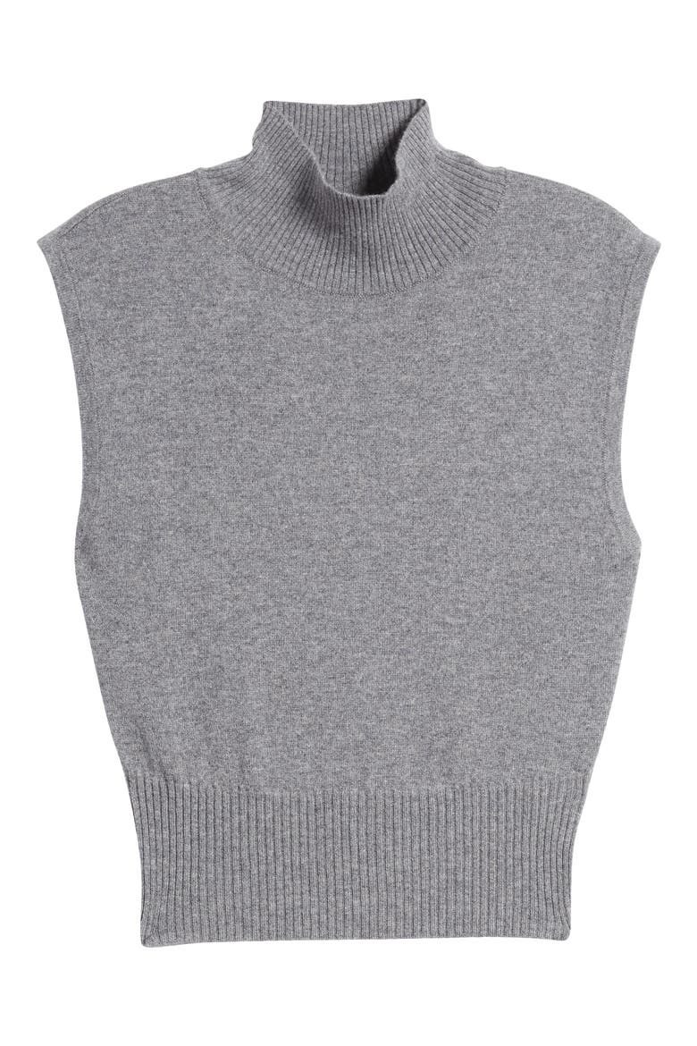 Arco Sleeveless Cashmere Sweater, Alternate, color, DARK GREY