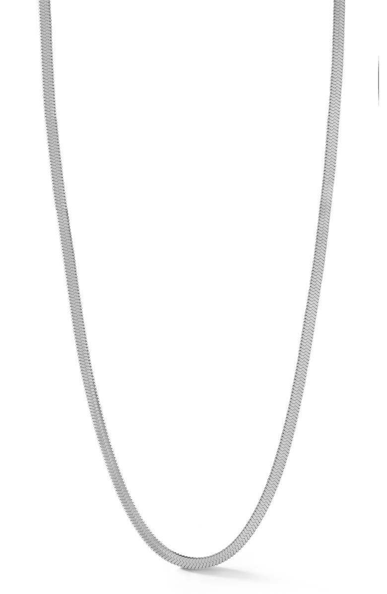 Yield of Men Men's Herringbone Necklace, Main, color, Silver