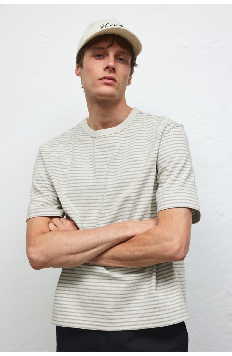 H&M Regular Fit T-shirt, Alternate, color, Cream