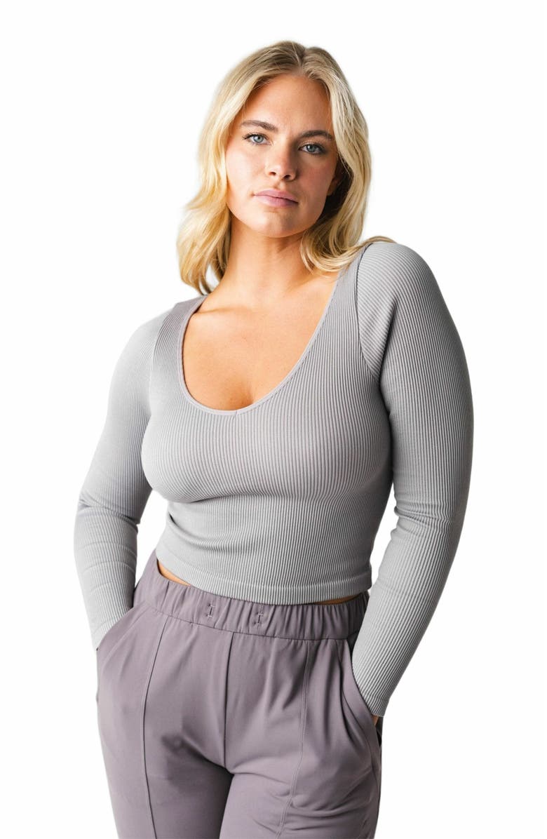 Vitality Synergy V Long Sleeve, Main, color, Slate