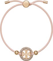 Tory Burch Miller Logo Medallion Slide Bracelet