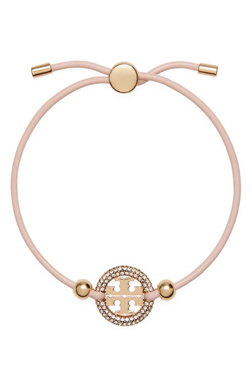 Tory Burch Miller Logo Medallion Slide Bracelet