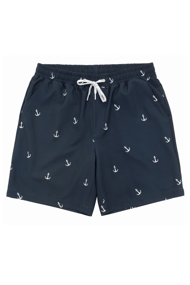 Compression Liner Stretch Swim Trunks UPF 50+, Alternate, color, Navy ankor
