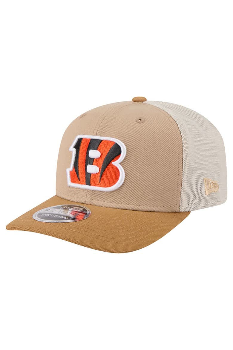 Men's New Era Light Beige Cincinnati Bengals  Two-Tone Trucker 9SEVENTY Adjustable Hat, Main, color, Light Beige