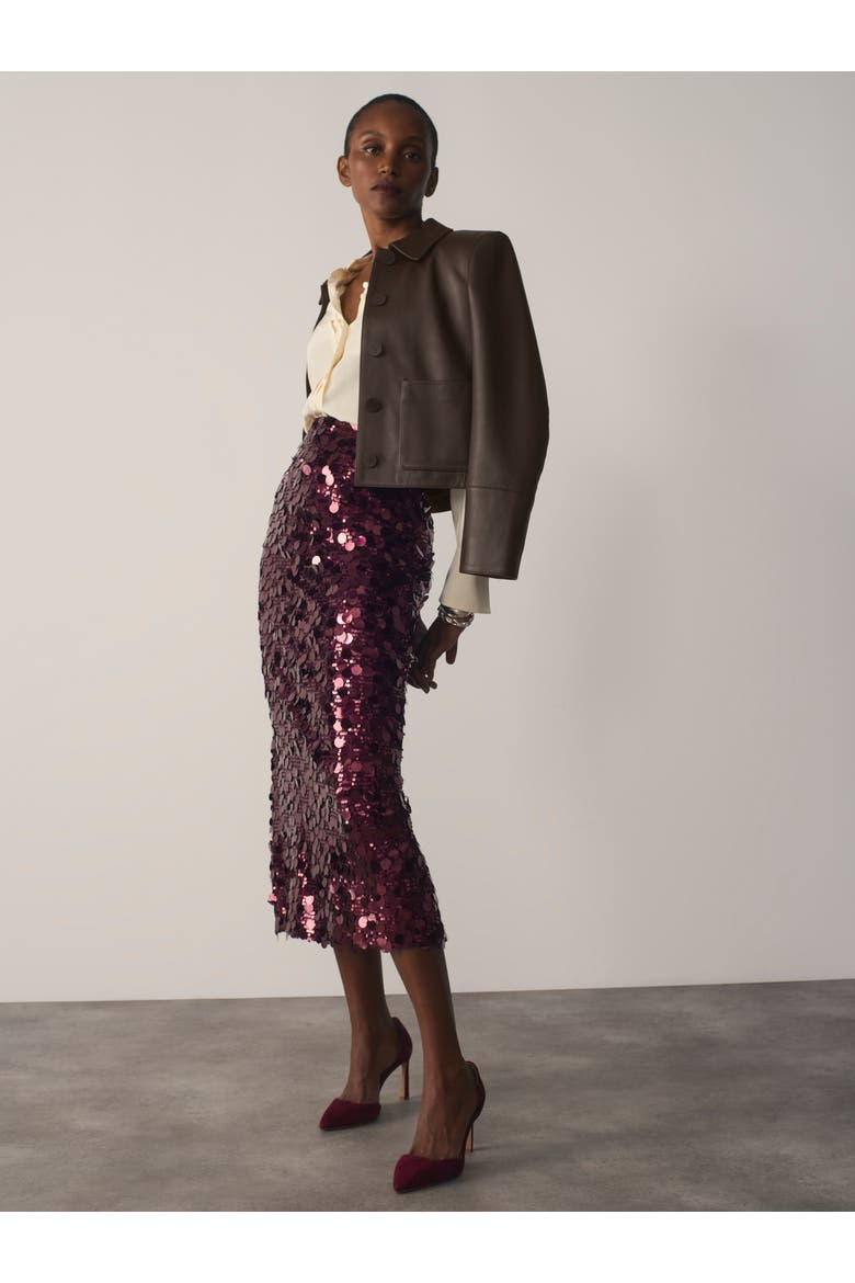 Pienza Sequin Skirt, Alternate, color, Purple