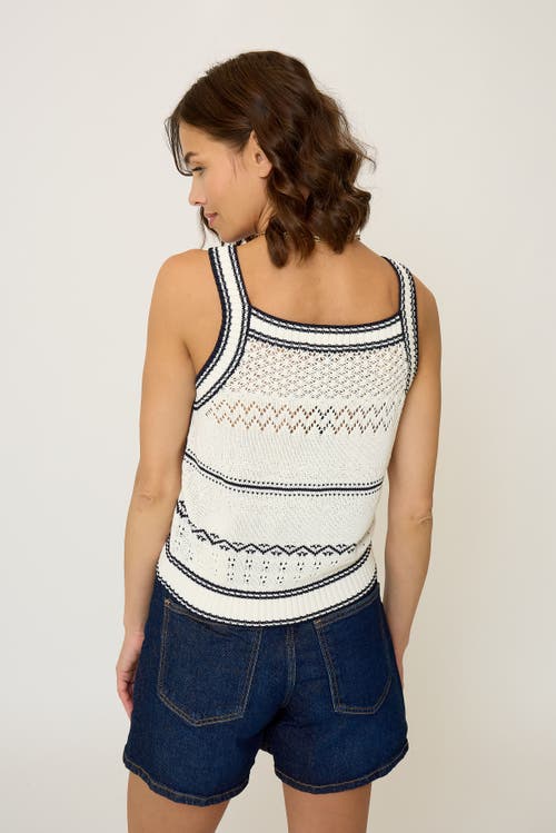 Central Park West Emanuel Nautical Stripe Tank In Neutral