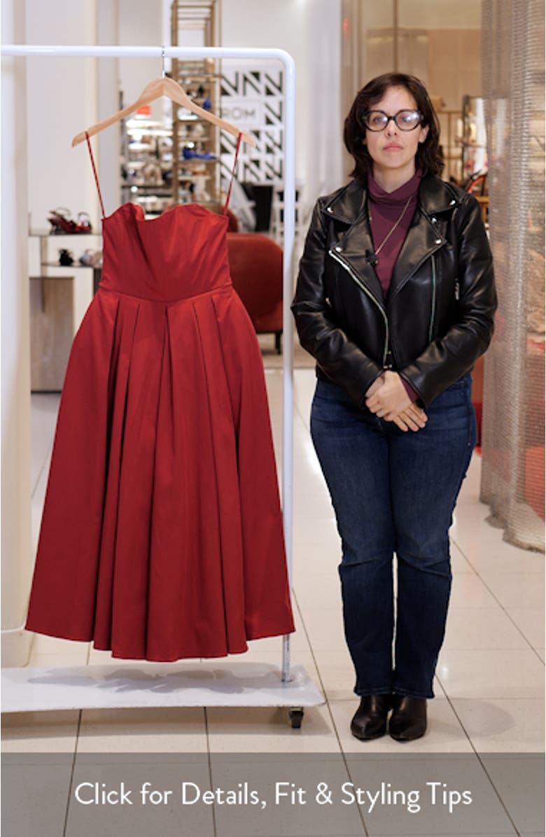 Pandora Strapless Midi Cocktail Dress, sales video thumbnail