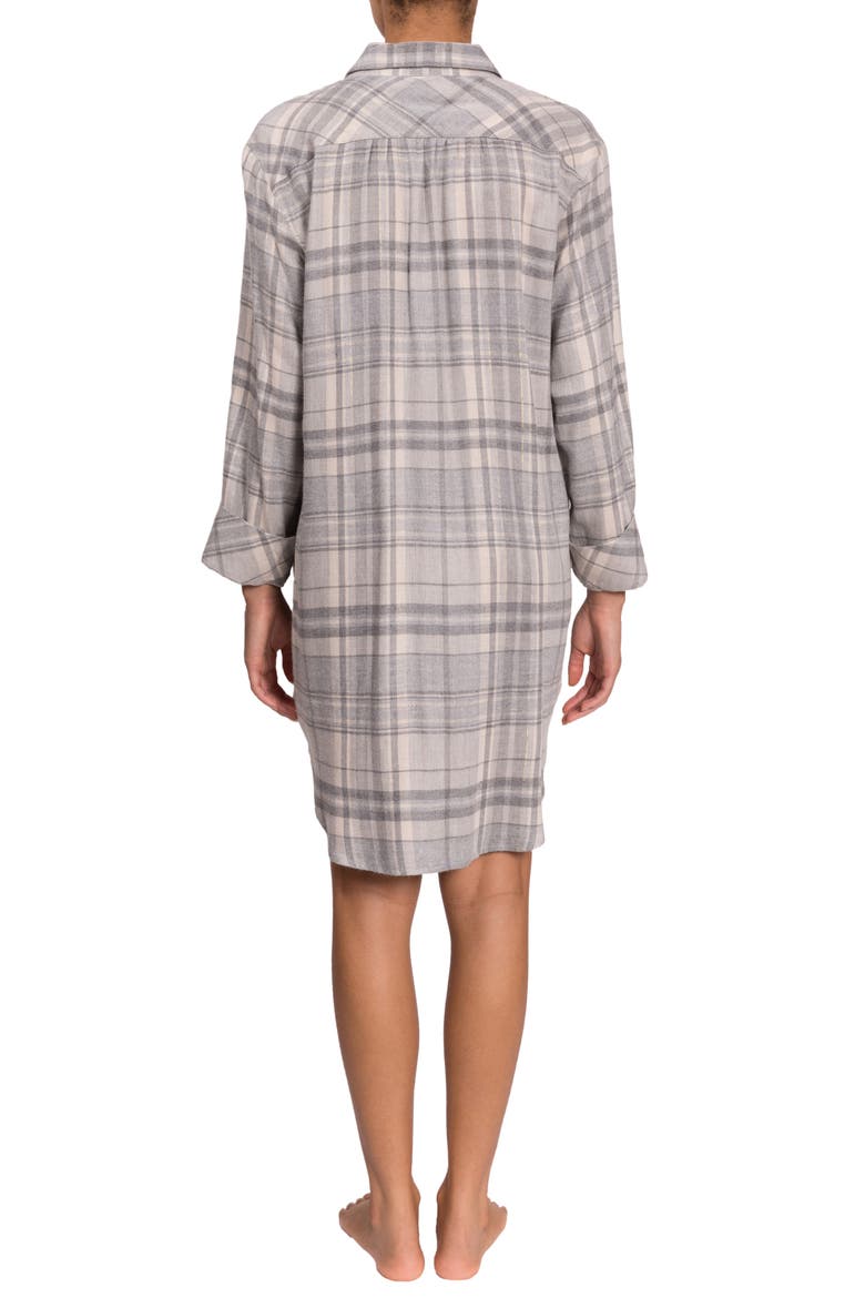 Metallic Boyfriend Shirt, Alternate, color, GREY/ GOLD LUREX