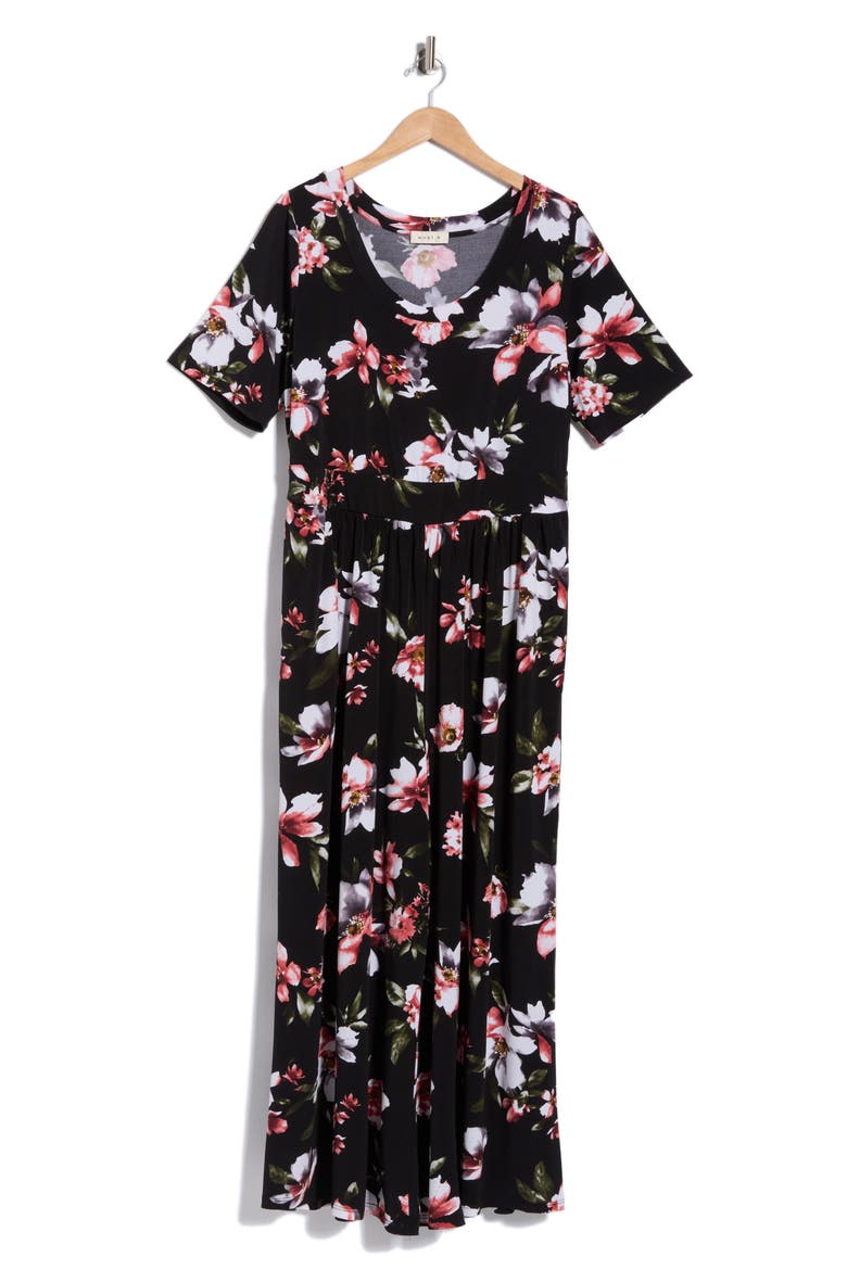 Floral Wide Leg Jumpsuit, Main, color, BLACK FLORAL
