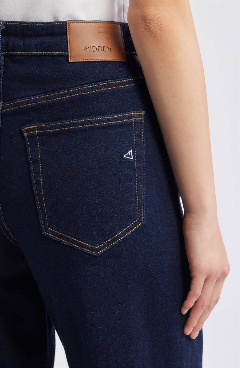 HIDDEN JEANS Cuffed High Waist Ankle Wide Leg Jeans, Alternate, color, Rinse