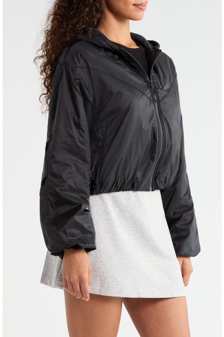 Polished Performance Hooded Jacket, Alternate, color, ONYX