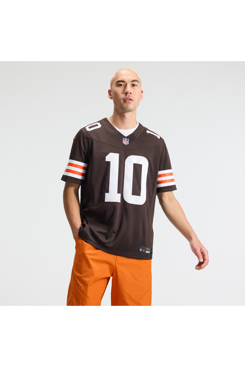 Men's Nike Quinshon Judkins Brown Cleveland Browns Team Vapor F.U.S.E. Stitched Limited Jersey, Alternate, color, Brown